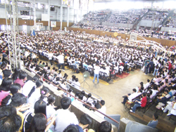 University of San Agustin students dialogue.