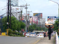 A man carrying his stuff