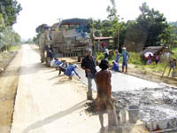 Road construction in northern Iloilo