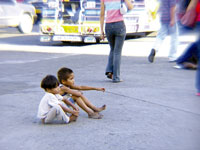 Kids begging