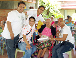 Alex Soncio, a granny, Romel Flogen and company