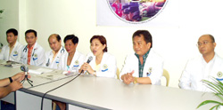 Doctors Robert Jacobo, Felix Villa, Joel Abonado, Victoria Gendrala, Evangeline Johnson, Rene Juaneza and Raul Cañonero