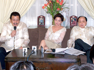 Erap with Emily and Albertito