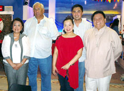 Sandra Gomez, Marcelino Florete, Marisse and Trix Gorriceta and Fr Manny Uy