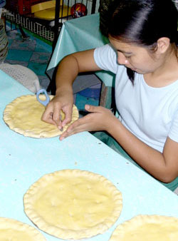 Nang Palang's famous buco pie in Barangay Trapiche, Oton