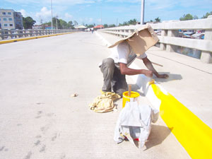 Finishing touches are being made on the new Carpenters Bridge in Brgy. Tabucan, Mandurriao