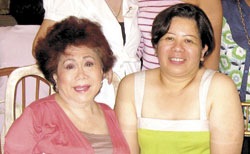 Linda Hoblitzell with birthday celebrator Cynthia Armada