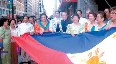 The raising of the Philippine Flag