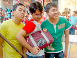 Paolo (right) with designer friends