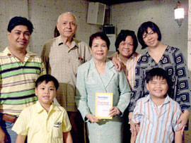 A family picture during the book launching at Hotel del Rio.