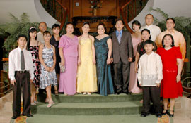 Kaye with her family.