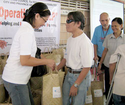 Kaye with her family.