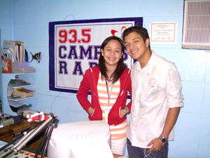 With Jericho during his visit at the station.