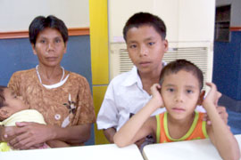 Boy hero Rodney Berdin (second from right) with his family basks in fame for his heroic feat. 