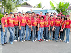 With the Garden of the Ascension team during Dinagyang 2008.