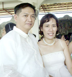 With husband Col Virgilio Casio.