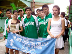 FCC College of Nursing Basketball Team with their beautiful muses.