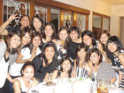 Michelle Reyes, Therese Baylon, April Alejandrino, Therese Diaz, Aissa Rabacal, Emerald Banas, Alexis Abello, Cristina Padilla, Carmela Villavicencio, Christine Que, Chloe Boteros, Aleli Ditching, Michelle Ea, Johanna Yusay, Monica Torre, Deza Avelino