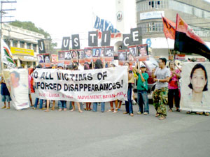 Activists and families of missing activists in Iloilo.