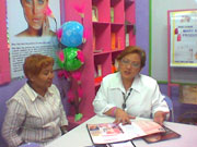 Flor Dobbyn with Pilar, a new Mary Kay consultant.