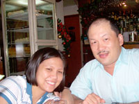 BDO’s Agnes Matti with Doc Tinton Javellana at a party.