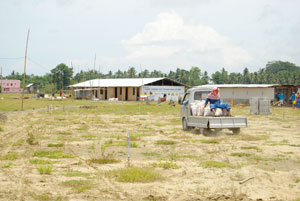 The site where the housing units for those left homeless by typhoon Frank will be constructed.