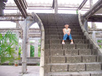 The stairs going up the second floor Belvedere.