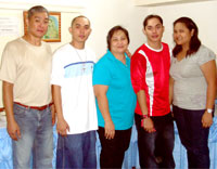 The Quiachon family - Patrick, Patrick Dave, Ma Rosario Lourdes, Patrick Neil and Patrice Rose.