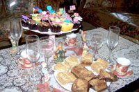 Colorful cupcakes and Revel Bars.