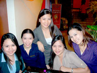 The complete Regal Babies (sales staff) of Grand Regal Hotel Bacolod - Maricel, Kathrina, Joy, Kaye, and Jen. They are NOT the ramp models. They promote the Hotel.