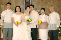 With parents Rogelio and Rebecca Buaron and Herman and Nora Hablo.