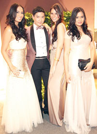 Isabelle Daza (in Rhett Eala), Tim Yap (in Gucci), Jessica Wilson (in Charina Sarte) and Ava Daza (in Rhett Eala).