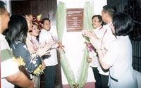 The unveiling of the Artists' Hub Marker