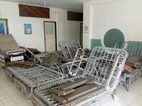 Hospital beds.