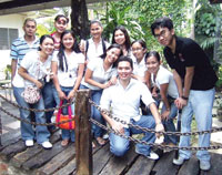 Juan Miguel with Assumption Iloilo batchmates Dave Quiachon, Therese Marie Calderon, Neil Quiachon, Elaine Grace Etang, regina Lim, Lea Anne Guanco, Mae Edelyn and Jared Mark Baterna 