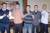 Jan Neil (extreme right) with his co-competitors during the presscon of Unleashed last October.