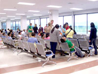 Comfortable seats for the passengers up the airport.