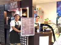 THE COFFEE STATION, owned by Alvin Rongo at the pre-departure area of the airport.
