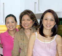 Some of the women behind Pink Kitchen Bettina Osmena, Beth Romualdez and Kara Alikpala.