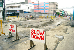 The sudden closure of this junction of Jalandoni and Delgado streets has resulted to the rerouting of several public utility jeepneys soliciting negative reactions from commuters and drivers alike. 