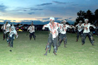 'Dancers rising from the graves'.