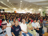 A jampacked mall opening.