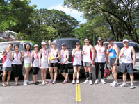 The runners (from left to right): Benedict, Maridel, Baby, Connie, Marivic, Gemma, Paz, Techie, Joemarie, Razen, Joen and Chris.