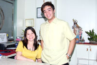 Prince Celo with Gina Lim at the Marketing Client Relations Office.