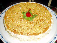 Almond Praline Cheesecake.