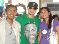 Billy Crawford with TNT’s Isagani and Lanie.