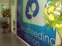 Way to the SM Breastfeeding Station.