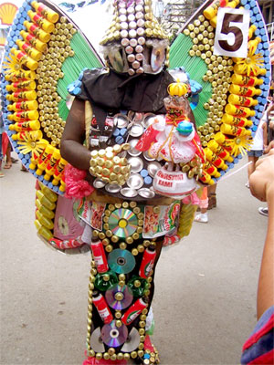 The "Resiklo Mariposa (Recycle Butterfly) drew the attention of merry-makers in Kalibo's Ati-Atihan Festival over the weekend.