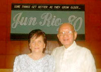 Sweet couple Jun and Tess Rio on his 80th birthday. 