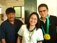 Mayor Rony Molina, Mary Rose Rodriguez and Senator Chiz Escudero.